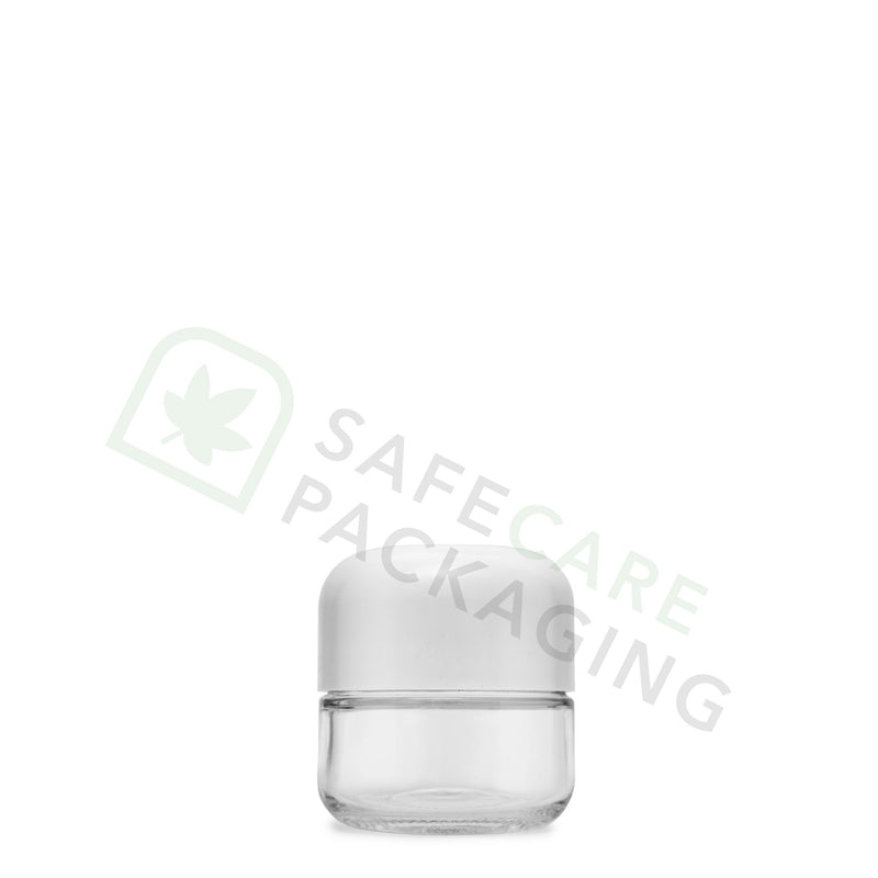 1.0 oz Glass Jar / Arch White CR Cap (200 Count)