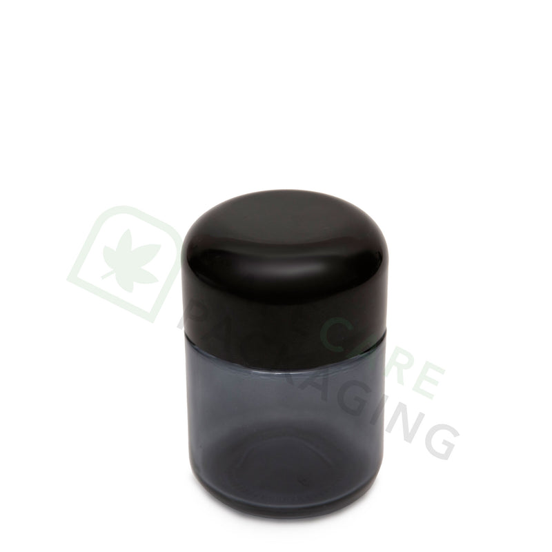 4.0 oz Black Sea True Glass Jar / Arch Black CR Cap (100 Count)