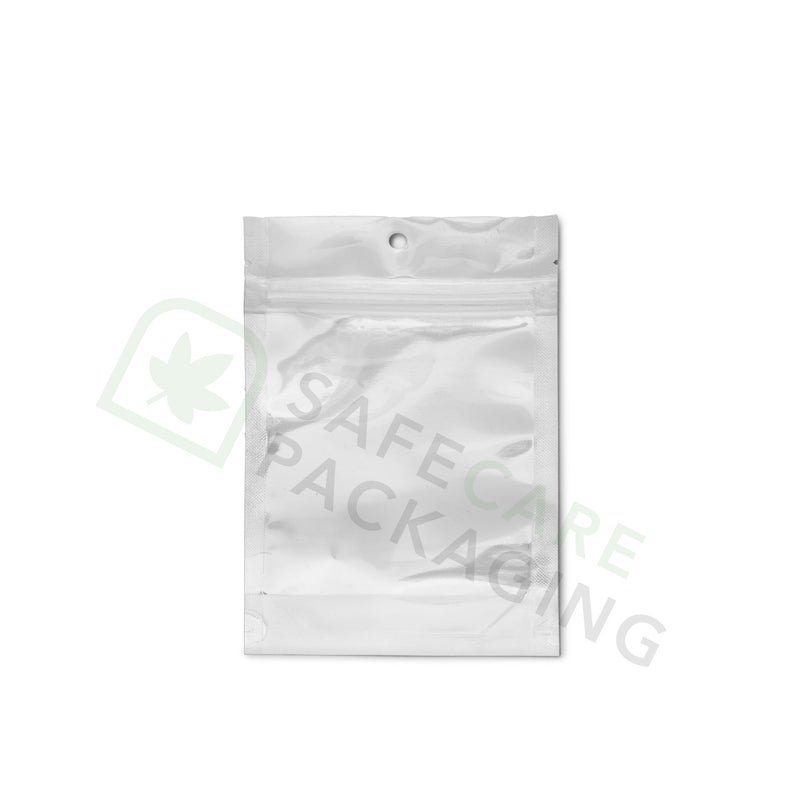 1/8 oz Mylar Bag White/Clear (2500 Count)