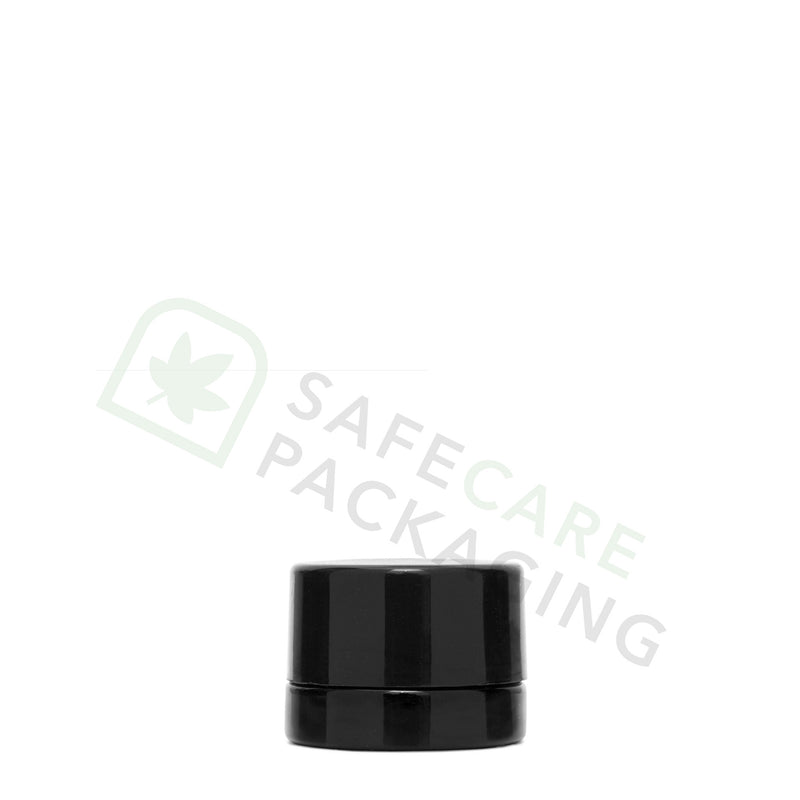 5.0 ml Round Black Glass Concentrate Container / CR Black Cap (504 Count)