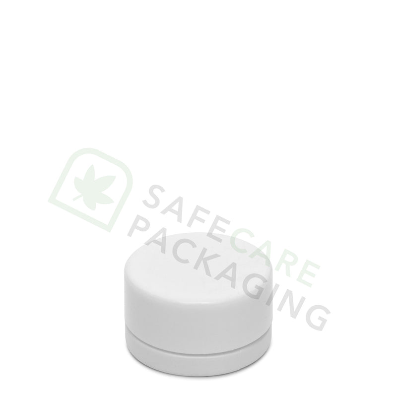 9.0 ml Round Frosted White Glass Concentrate Container / CR White Cap (320 Count)