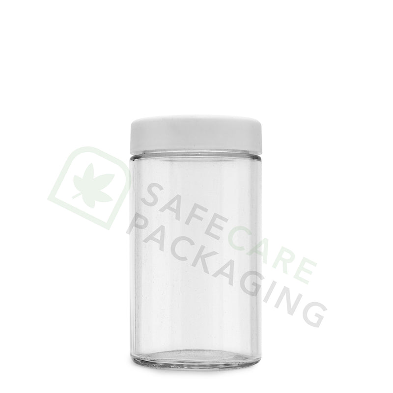 6.0 oz Glass Jar / Flat White CR Cap (80 Count)