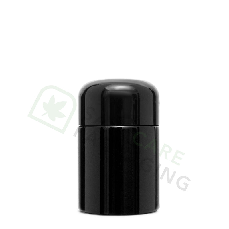 4.0 oz Black Glass Jar / Arch Black CR Cap (100 Count)
