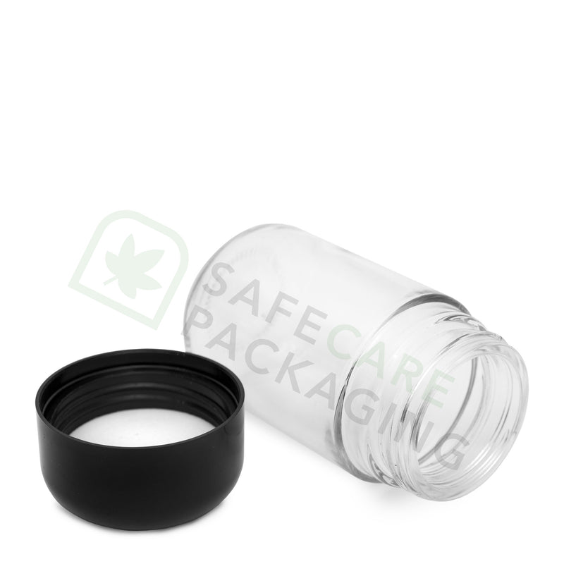5.0 oz Glass Jar / Arch Black CR Cap (100 Count)