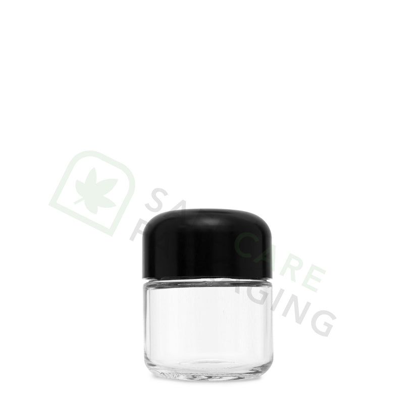 2.0 oz Glass Jar / Arch Black CR Cap (200 Count)