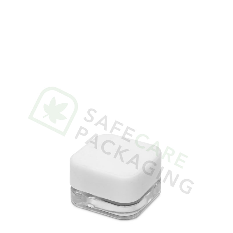 5.0 ml Square Glass Concentrate Container / White CR Cap